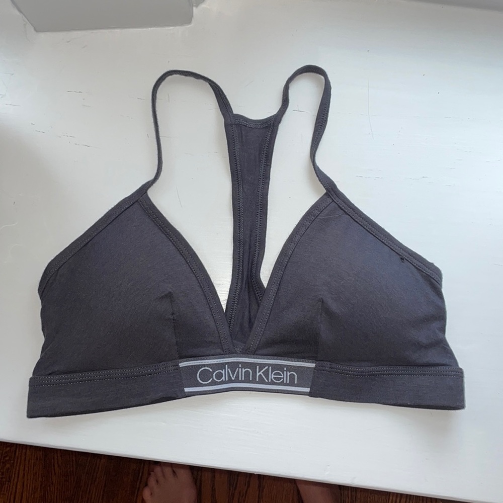 Calvin Klein Racerback Grey Bra Top